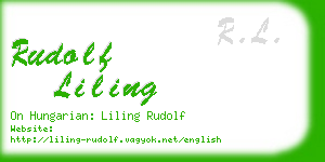 rudolf liling business card